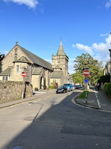 St. James Catholic Church (c.1910) - kitty corner from our hotel.