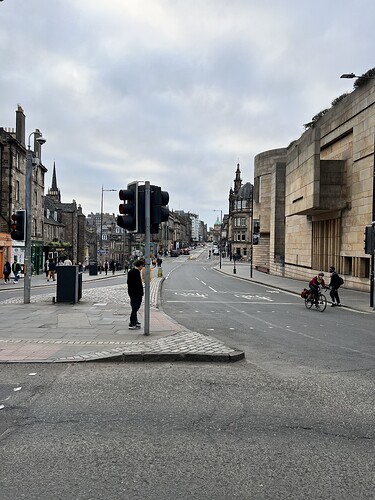 The view from the Bedlam up George IV Bridge St. So strange to see no one around.