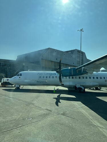 My plane from Dublin to Edinburgh