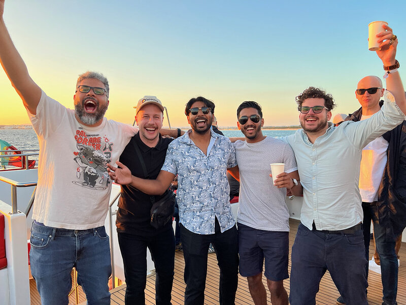Our AI Team - (l to r) Falco, Roman, Saif, Keenan, Ty...and Andrei doing a photobomb.