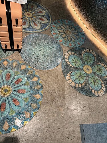 The floor tiles in the W Hotel 'lobby'