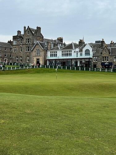 You can see my little yellow ball on the green. In two...over the Valley of Sin. Awesome.  <br />