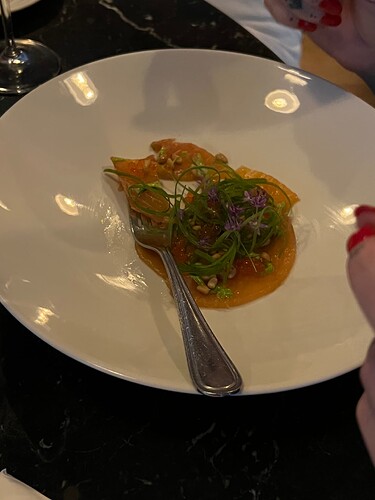 Smoked salmon, trout roe, capers & pine nuts