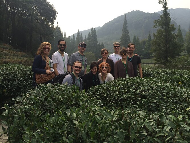 Getting ready to pick tea. Meiwu Wencha.