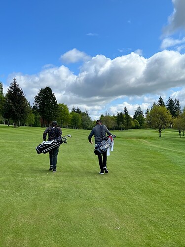 Mitch & Drew walking up #6.