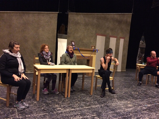 Teching the show at Drum Tower West.