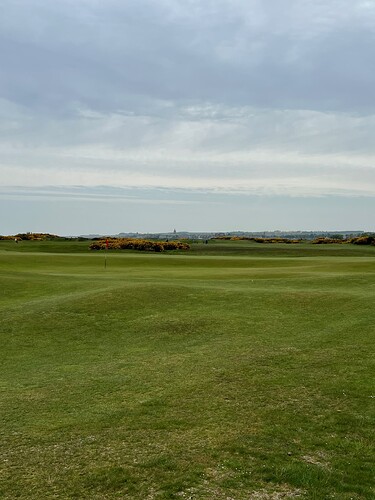 Walking up to my tee shot on #12. <br />