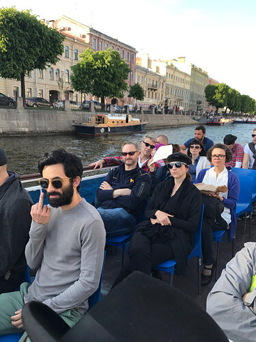 Our canal cruise. Some of us are a bit punchy....