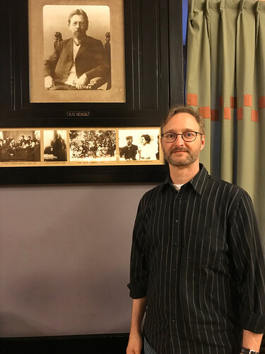 Had to get pics in the Moscow Arts Theatre lobby with my good buddy Anton Chekov...