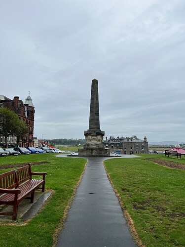 A war memorial down on The Scores.
