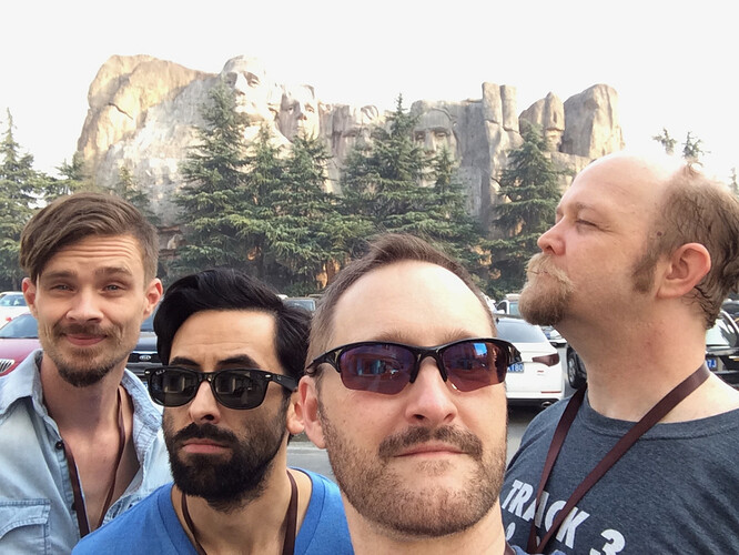 The TRACK 3 Men get their Rushmore on.