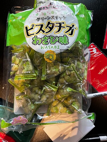My favorite snack of the first wave of the snack table…wasabi pistachios.