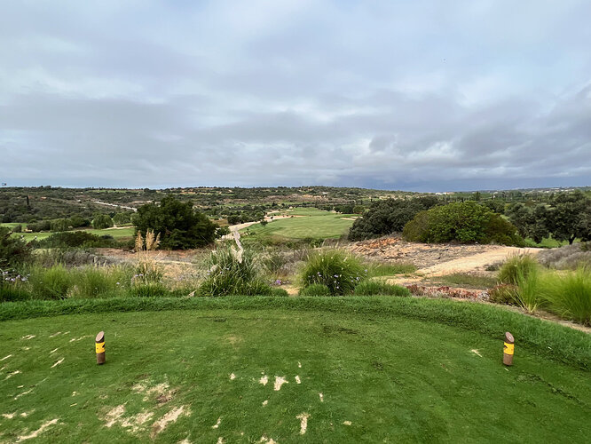 A tee box at Amendoeira Golf Resort