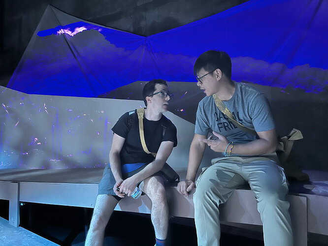 Casey and Alexis chopping it up