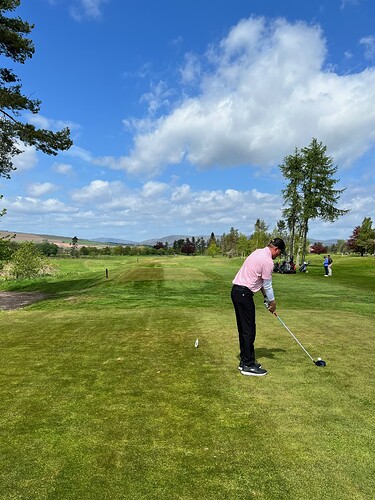 Drew sets up for another blast right down the middle.