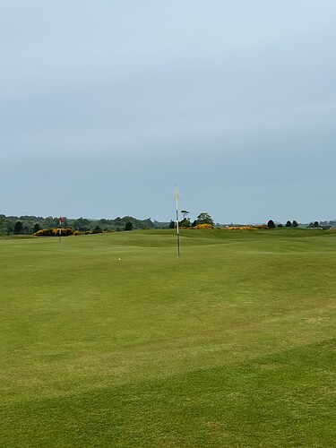 Oh. It was. My 2nd shot on #4. Made the putt for birdie. At this point I'm -1. WTF's going on? <br />