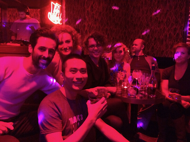 It was Yanda Li's birthday, so after that final show we went to Le Baron in Shanghai.