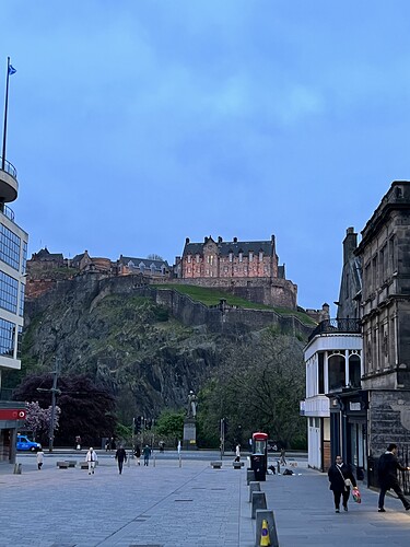 The castle from the New Town side