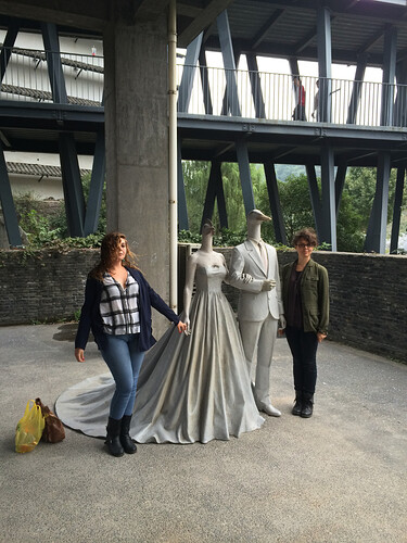 Gaby & Caitlyn...and a duck-headed gentleman. ???