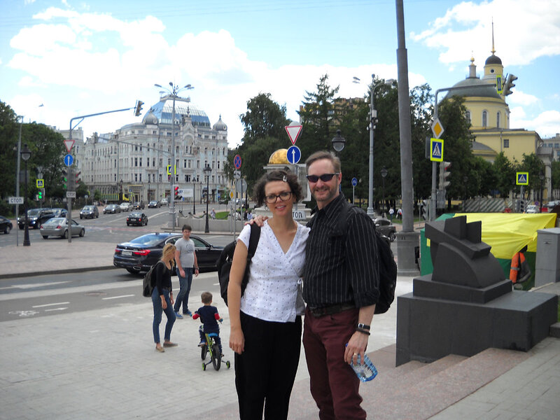 Caitlyn and me with Arbat in the background