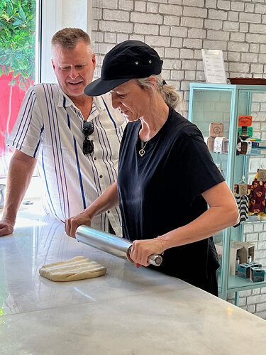 Steve & Loretta taking part in our Pastel de Nata baking class