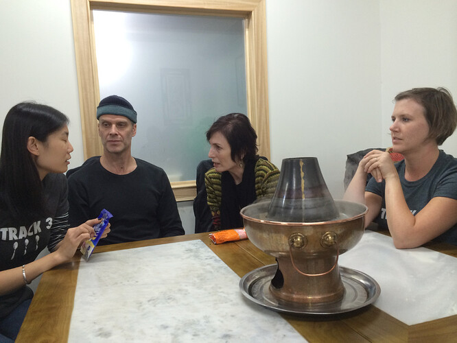 Sitting down for some hot pot