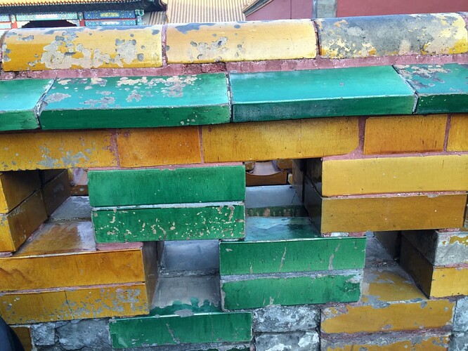 Some colorful glazed bricks