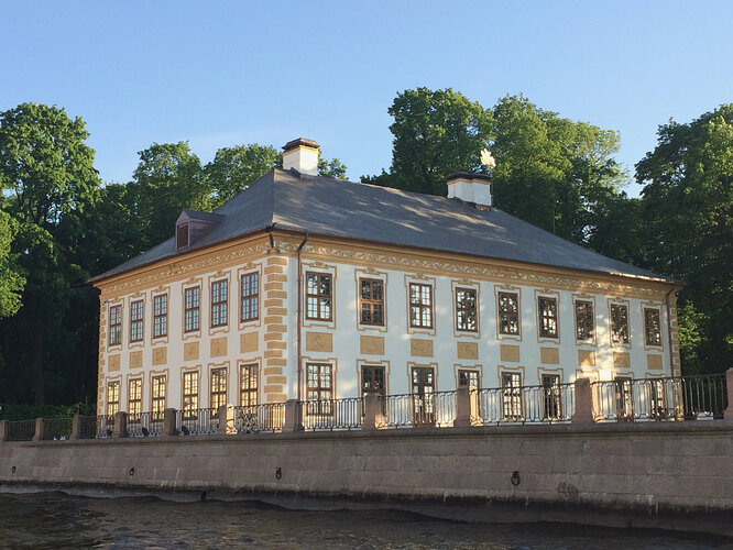 The first palace built in St. Petersburg...the Summer Palace of Peter the Great...was completed in 1714 inside the Summer Garden.