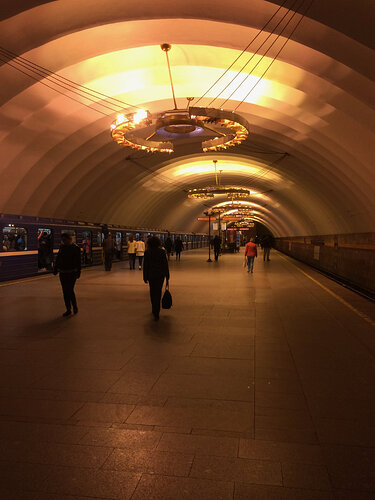 A St. Petersburg metro station platform