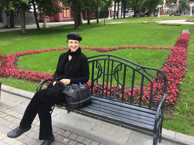 My sweetie in the Hermitage Garden.