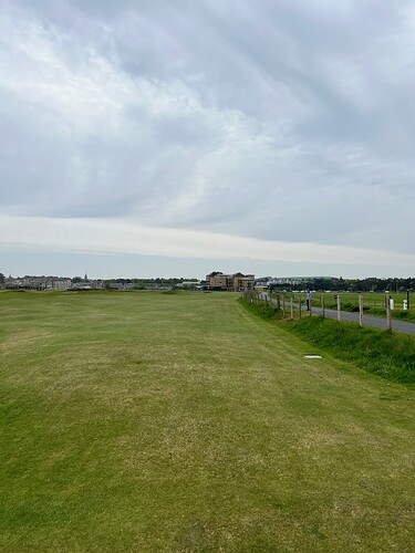 The view of 16 from the tee. <br />