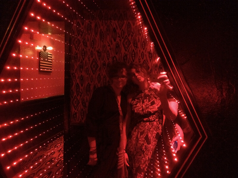More fun with mirrors. Caitlyn and Gaby.