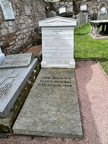 Old Tom Morris. d.1908 from falling down stairs.