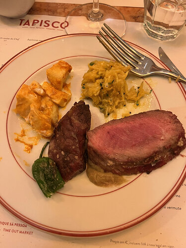 Iberco Pork Presa, Bacalhau, Potatoes (Tapisco)