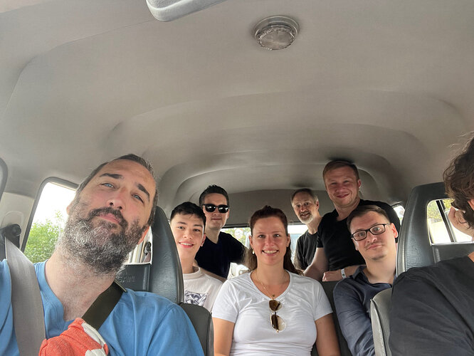 My jeep crew. A long tour, stuffed in the back.