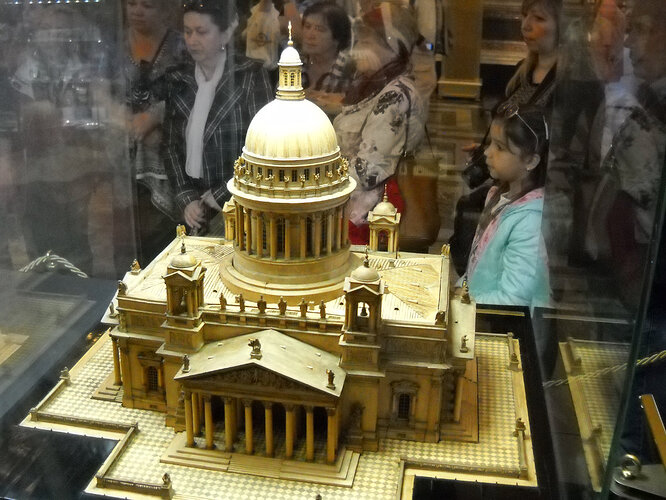 A maquette of St. Isaac's Cathedral. Carved by hand using no glue or nails.