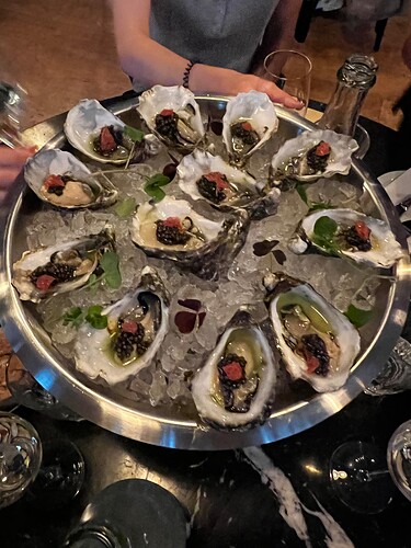 Oysters w/caviar