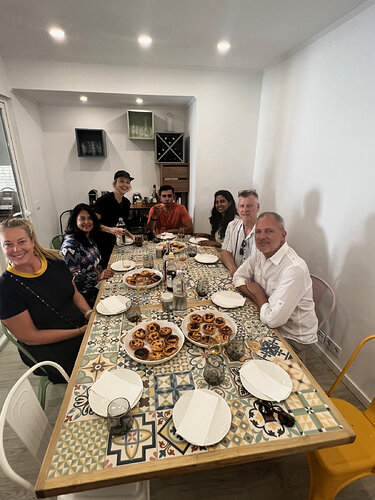 The baking crew about to enjoy the spoils of their work