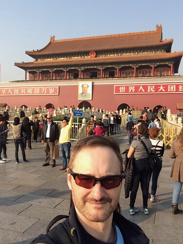 About to storm the Forbidden City. Beijing.