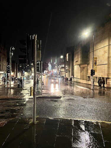 A rainy night in Edinburgh