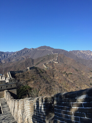 Looking back to where we came from the Great Corner tower