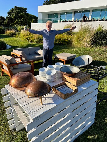 Christopher marvels at the cataplana station