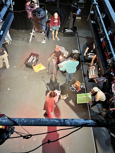 Working on the get in.