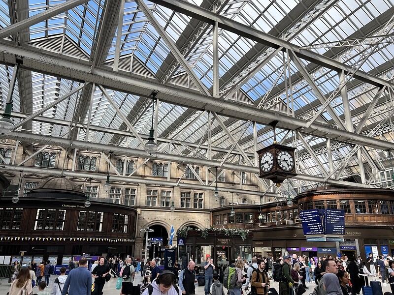 The Glasgow train station.