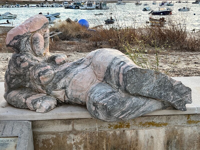 An interesting sculpture in the marina.