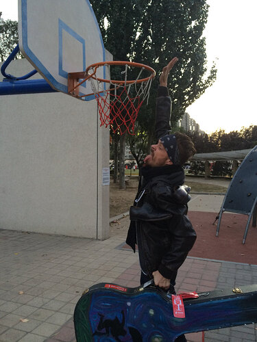 At the Beijing International School, Jesse showed off some serious hops