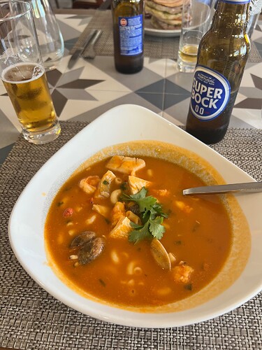 Fish and seafood soup.