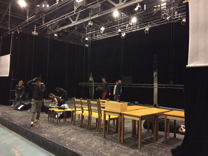 Loading out from Drum Tower West Theatre