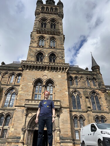 Outside Glasgow Uni