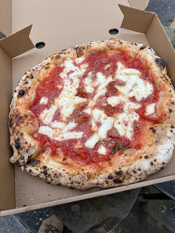 An amazing wood fired pizza...from a truck!